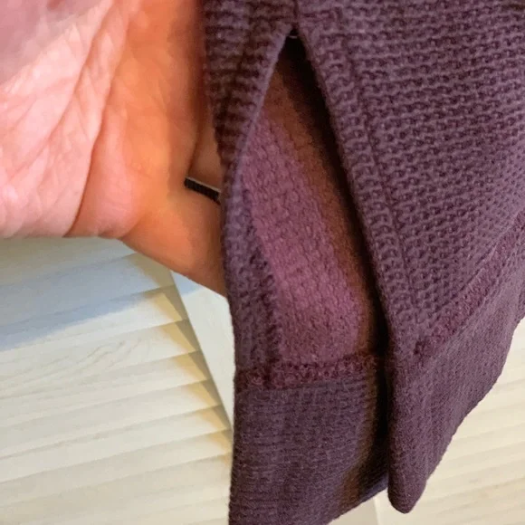 Athleta Deep Purple Waffle Top - Picture 4 of 6